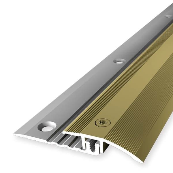 PROVISTON Övergångsprofil Kompensation i vinyl l 33 mm Kompensation i H 4 - 9.5 mm L 1000 mm Profil i aluminium Guld