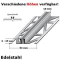 Miniatyrbild 6 av 6: Profil för dilatationsfogar med silikoninsats H 2 - 25 mm l 54 mm i rostfritt stål-6 mm