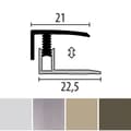 Miniatyrbild 2 av 5: PROVISTON Anpassningsprofil Laminatfinish l 21 mm Kompensation av H 7 - 12 mm L 900 mm Aluminiumprofil Silver