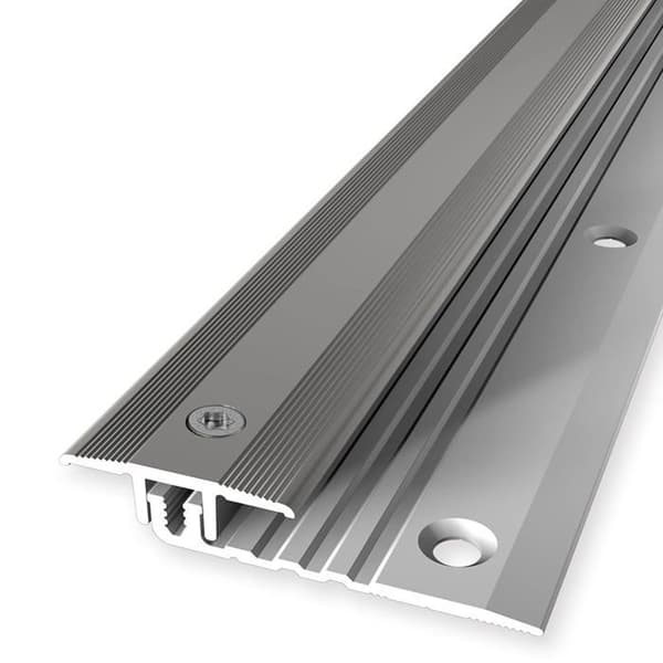 PROVISTON Kompensationsprofil Vinylprofil l 25 mm Kompensation av H 4 - 9.5 mm L 2700 mm Aluminiumprofil Utseende in...