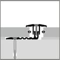 Miniatyrbild 4 av 5: PROVISTON Kompensationprofil Vinylprofil l 25 mm Kompensation av H 4 - 9.5 mm L 1000 mm Aluminiumprofil Utseende in...