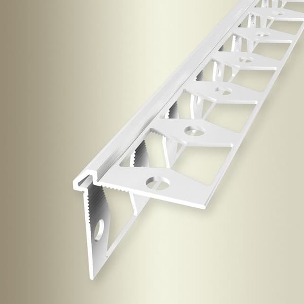 Väggprofil "Nr. 155" 25 x 25 x 2700 mm Hörnlist tapet slät Vit präglad stängd
