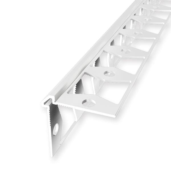 Väggprofil "Nr. 155" 25 x 25 x 2700 mm Hörnlist tapet slät Vit präglad stängd