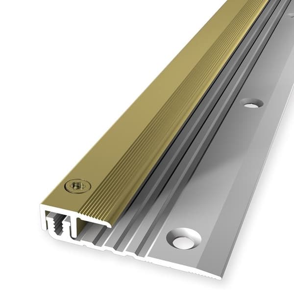 PROVISTON Avslutningsprofil Vinylkompensering l 17 mm Kompensering av H 4 - 9.5 mm L 1000 mm Aluminiumprofil Guld