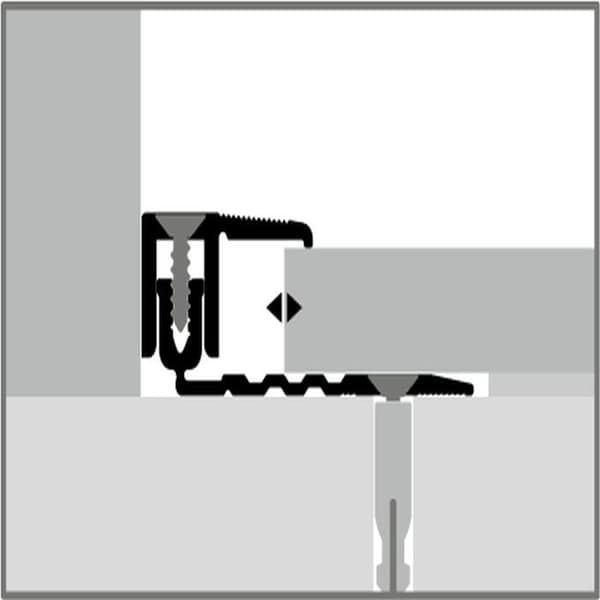 PROVISTON Avslutningsprofil Parkettkompensation l 22 mm Kompensation av H 6.5 - 16 mm L 900 mm Aluminiumprofil Silver