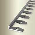 Miniatyrbild 5 av 6: PROVISTON Avslutningsprofil l 21 mm H 2 mm L 2500 mm Anodiserad aluminium Profil utan stansning Silverfärgad Ogenomborrad