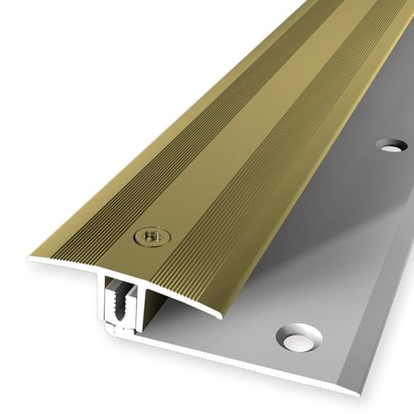 PROVISTON Profil rätthållning flexibel Parkett l 37 mm Höjdskillnad 7 - 17 mm Guld L 2700 mm