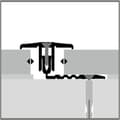 Miniatyrbild 4 av 5: PROVISTON Övergångsprofil Laminatkompensation l 34 mm H 6.5 - 16 mm L 1000 mm Aluminiumprofil Guld...