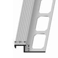 Miniatyrbild 4 av 5: Klinkergolvströskel 9 x 20 x 2500 mm, Tjocklek 9 mm i stansad aluminium 9 mm Silver