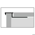 Miniatyrbild 5 av 5: Klinkergolvströskel 9 x 20 x 2500 mm, Tjocklek 9 mm i stansad aluminium 9 mm Silver