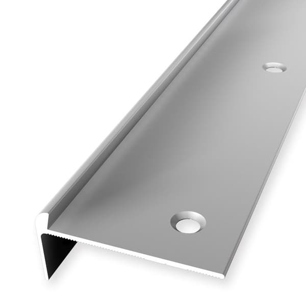 Profil på noskant 21 x 48 x 2500 mm Vinkelprofil i aluminium diff. Varianter Küberit Silver