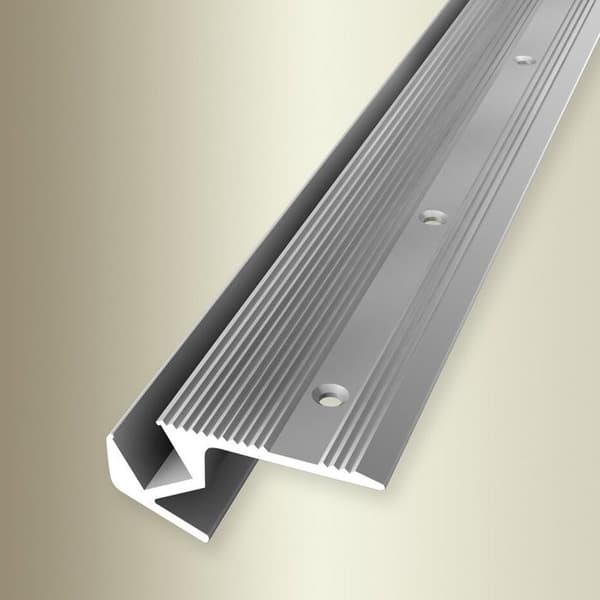 LED-profil för trappnos 23,5 x 23,5 x 2500 mm Aluminiumprofil i sträckt vinkel Küberit Silver