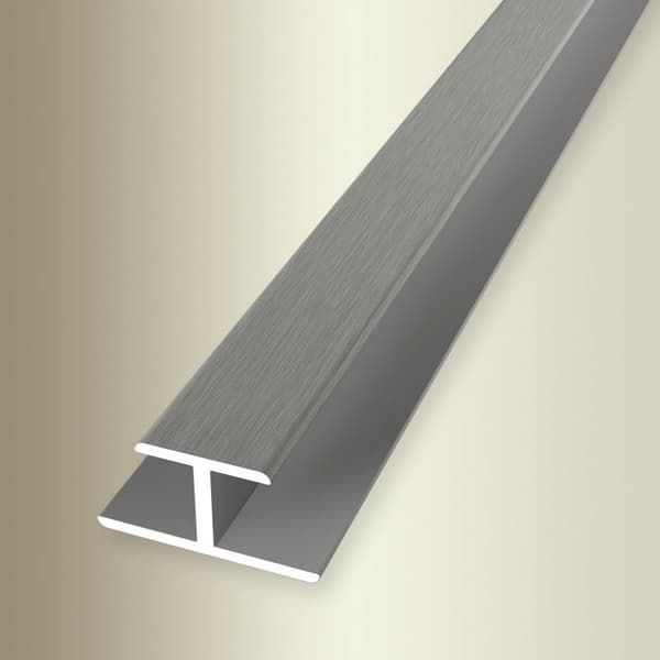 Sammanfogning profil 10.2 x 10.2 x 2550 mm H ramhöjd 8.2 mm Aluminium Profil H Slät Küberit rostfritt stål