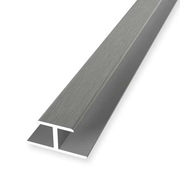 Sammanfogning profil 10.2 x 10.2 x 2550 mm H ramhöjd 8.2 mm Aluminium Profil H Slät Küberit rostfritt stål