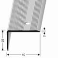 Miniatyrbild 4 av 4: PROVISTON Hörnlist l 40 mm H 0 - 22 mm Aluminium Spårad Genombruten Innanför Rostfritt stål L 2500 mm
