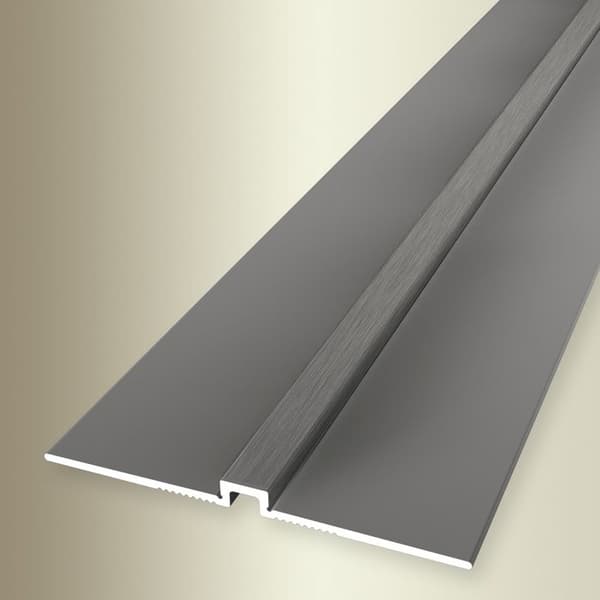 Monteringsprofil 4 x 4 x 2700 mm H ram 2 mm Slät väggprofil i aluminium Küberit Oskärmad rostfritt stål montering