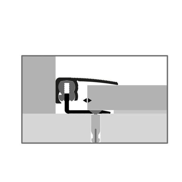 PROVISTON Avslutningsprofil Parkettkompensation l 30 mm H 7 - 18 mm L 900 mm Aluminiumprofil Silver