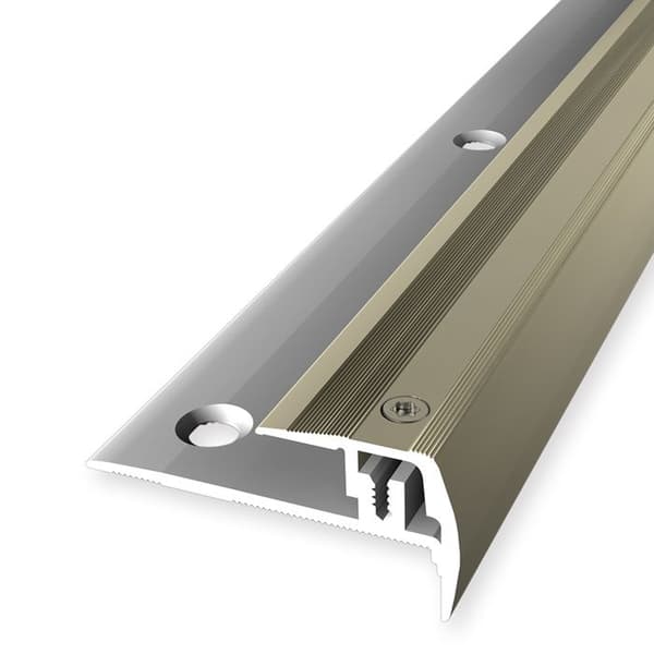 PROVISTON Profil för trappnos Profil i metall l 23 mm Kompensation av H 7 - 16 mm L 1000 mm Profil i aluminium Sand