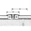 Miniatyrbild 2 av 3: PROVISTON Inläggsprofil Övergångsprofil l 34 mm Kompensation av H 6.5 - 16 mm L 1000 mm Profil i aluminium Utseende i...