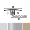 Miniatyrbild 1 av 3: PROVISTON Inläggsprofil Övergångsprofil l 34 mm Kompensation av H 6.5 - 16 mm L 1000 mm Profil i aluminium Utseende i...