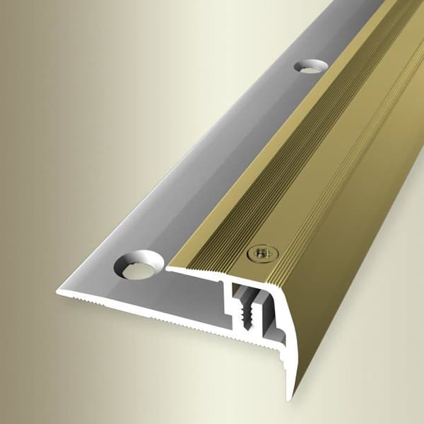 PROVISTON Profil för trappnos Profil av metall l 23 mm Kompensation av H 7 - 16 mm L 2700 mm Profil av aluminium Guld