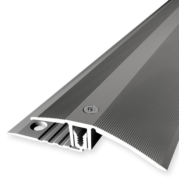 Profilrör återställning Laminat l 56 mm Höjdskillnad 7 - 18 mm i Alu Stålutseende L 1000 mm