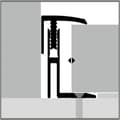 Miniatyrbild 4 av 5: PROVISTON Avslutningsprofil Parkettkompensation l 21 mm H 17 - 22 mm L 2000 mm Aluminiumprofil Brons