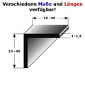 Miniatyrbild 3 av 6: Vinkelprofil som monteringsprofil byggprofil 40 x 2000 mm likbent anodiserad aluminium i silver