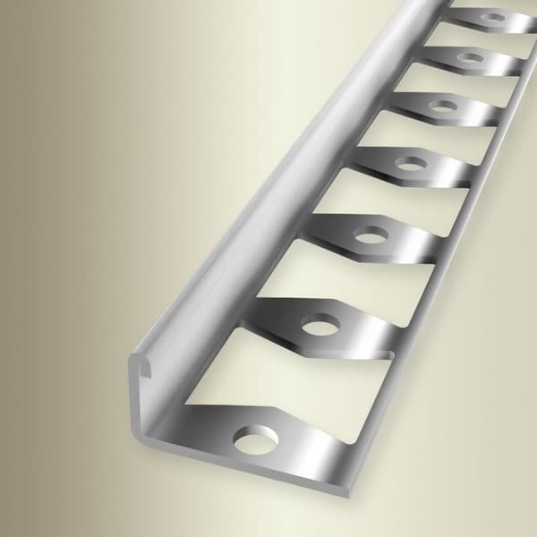 Profilé Dubbel K 11,8 x 22,5 mm H av gränsing 10,3 mm profil av kakel i perforerat rostfritt stål Küberit