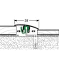 Miniatyrbild 3 av 5: Tröskeltram för Parkett L 2700 mm l 38 mm Höjdskillnad 7 - 18 mm i Aluminium Stålutseende
