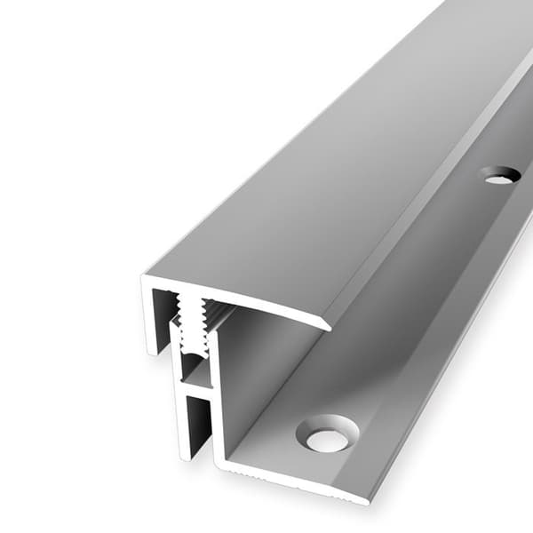PROVISTON Avslutningsprofil Parkettkompensation l 21 mm Kompensation H 17 - 22 mm L 2000 mm Aluminiumprofil Silver