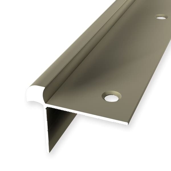Nez de marche 33 x 43 x 2500 mm Aluminiumprofil Slät Inbyggd Genomborrad Küberit sand
