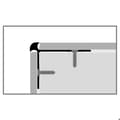 Miniatyrbild 5 av 5: Nez på gång 32 x 42 x 2500 mm Aluminiumhörn Slät Infälld Borrad Küberit rostfritt stål