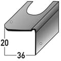 Miniatyrbild 3 av 4: Cornière för renovering av betongtrappa Stål Galvaniserad 20 mm -2000