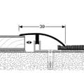 Miniatyrbild 3 av 5: Profiler för justering Laminat l 39 mm Höjdskillnad 7 - 12 mm i Aluminium Stålutseende L 2700 mm
