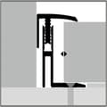 Miniatyrbild 4 av 5: PROVISTON Avslutningsprofil Parkettkompensation l 21 mm H 17 - 22 mm L 2000 mm Aluminiumprofil Sand