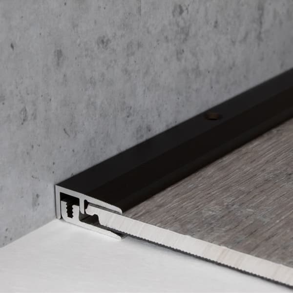 Profil för avslutning, laminatprofiler H 5 - 9 mm l 21 mm i 2 delar, anodiserad aluminium, genombruten, mörkbrons -2700.