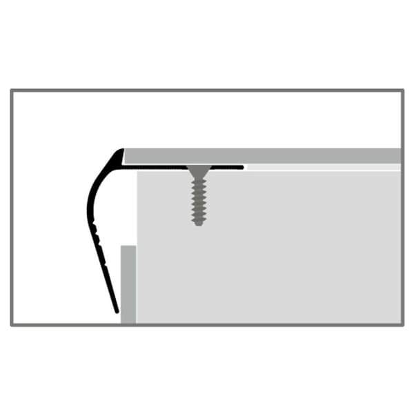 Nez de marche 50 x 48 x 2500 mm Alu Cornière Percé fraisé diff. s Küberit Acier