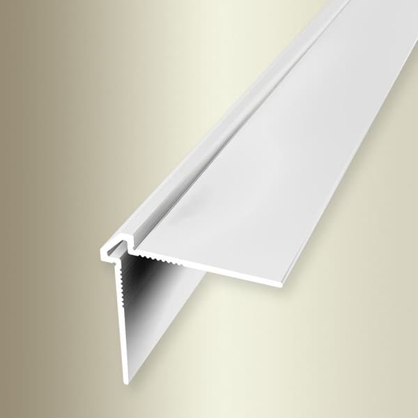 Väggprofil "No. 155" 25 x 25 x 2700 mm Alu Hörnprofil tapet Slät Vit oborrad