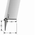 Miniatyrbild 4 av 4: Väggprofil "No. 155" 25 x 25 x 2700 mm Alu Hörnprofil tapet Slät Vit oborrad