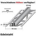 Miniatyrbild 1 av 6: Profil för dilatationsfog med insats i silikon H 2 - 25 mm l 54 mm i rostfritt stål - 10 mm