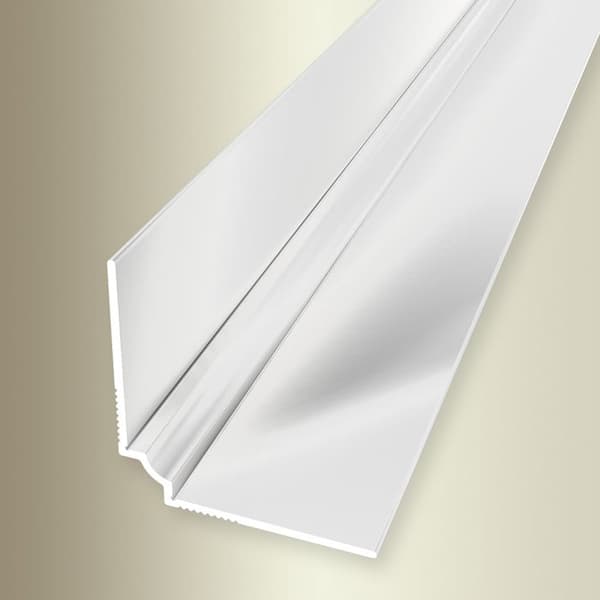 Väggprofil "No. 160" 25 x 25 x 2700 mm Alu hörnprofil tapet Slätt Vit icke borrad