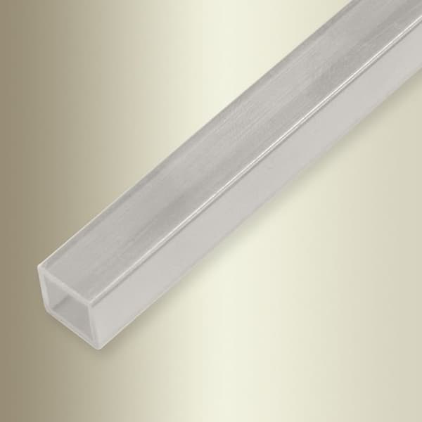 Rör LED 10 x 10 x 2000 mm Polykarbonat Profil av trappkant Slät Infällning s Küberit transparent