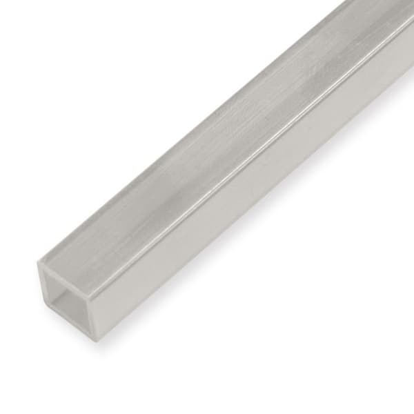 Rör LED 10 x 10 x 2000 mm Polykarbonat Profil av trappkant Slät Infällning s Küberit transparent