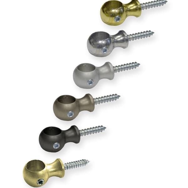 Stegringskruv med dubbelgängad limmad mässing Küberit Polerad mässing Diameter 11 mm