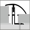 Miniatyrbild 4 av 5: PROVISTON Üövergångsprofil Parkettkompensation l 39 mm Kompensation H 17 - 22 mm L 1000 mm Aluminiumprofil Bronz...