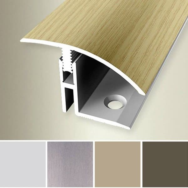 PROVISTON Üövergångsprofil Parkettkompensation l 39 mm Kompensation H 17 - 22 mm L 1000 mm Aluminiumprofil Bronz...
