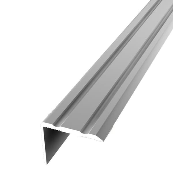 Nez de marche 20 x 24.5 mm Aluminium hörnlist Ls Küberit självhäftande 2000 mm