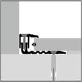 Miniatyrbild 4 av 5: PROVISTON Avslutningsprofil Kompensering i vinyl l 17 mm Kompensering i H 4 - 9.5 mm L 1000 mm Aluminiumprofil Silver