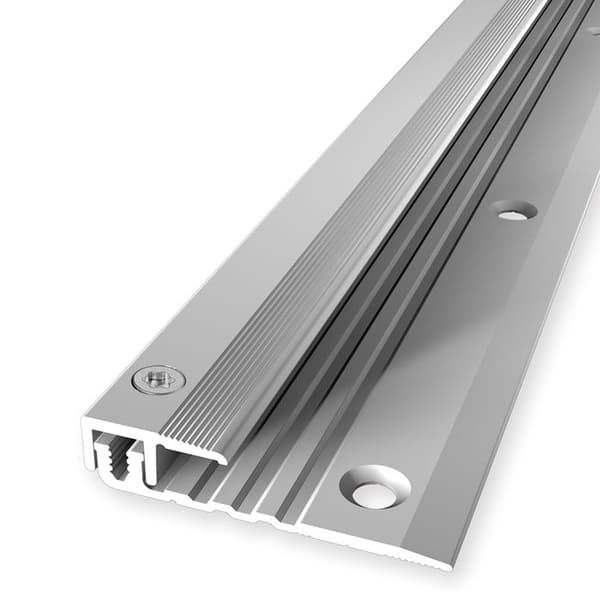 PROVISTON Avslutningsprofil Kompensering i vinyl l 17 mm Kompensering i H 4 - 9.5 mm L 1000 mm Aluminiumprofil Silver